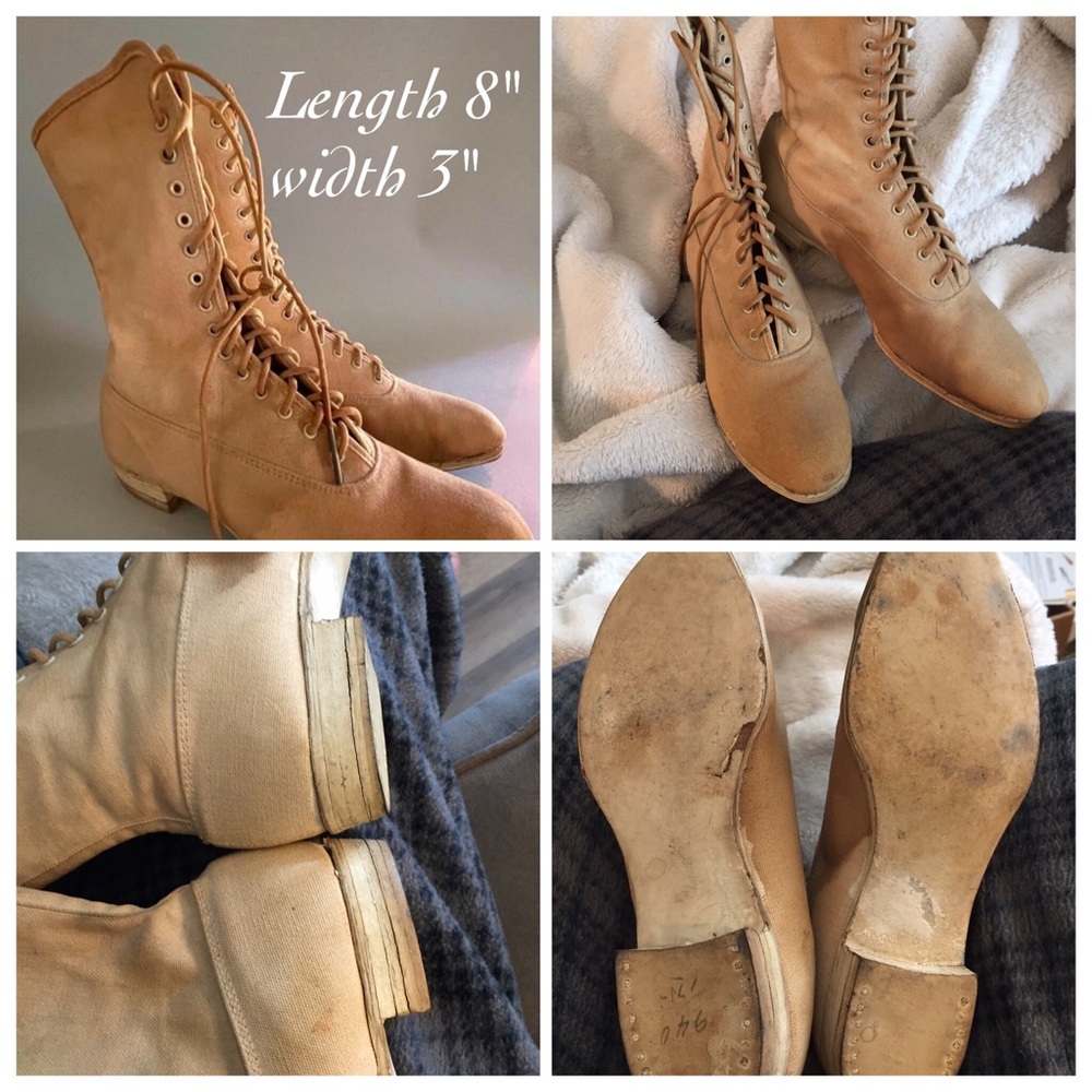 SOLD!!! Vintage canvas shoe boots